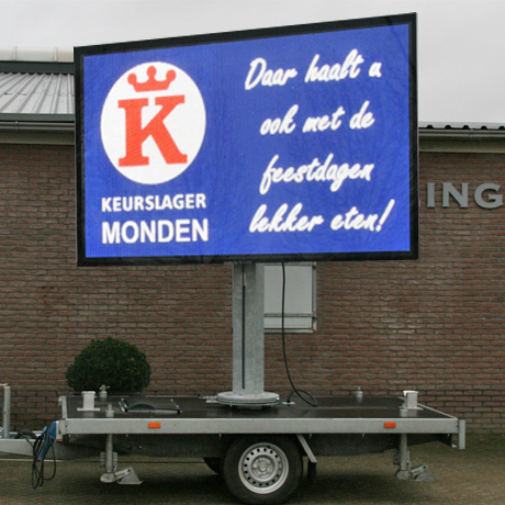 Huur Ledscherm op aanhangwagen